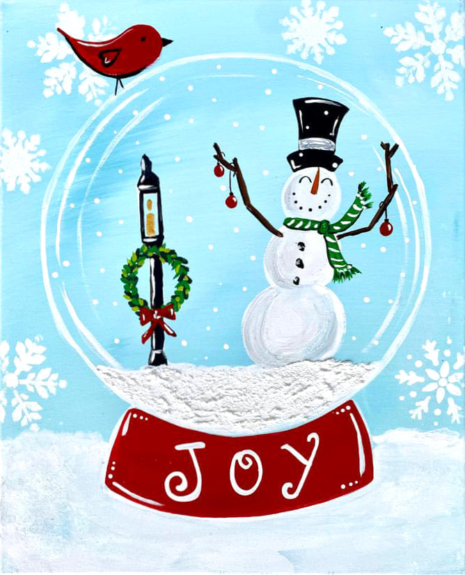 December JOY Paint and Sip with Erica Yonkers Public Library